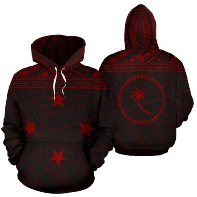 Federated States Of Micronesia All Over Hoodie - Chuuk Red Style - Bn01