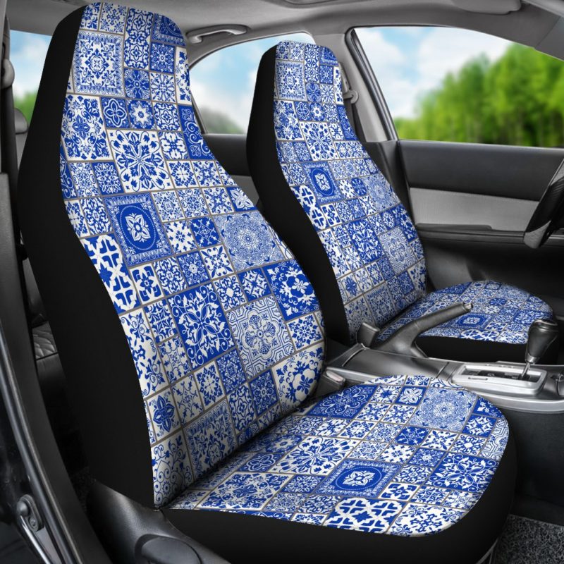 Portugal Car Seat Cover - Azulejos Pattern 17 Z3