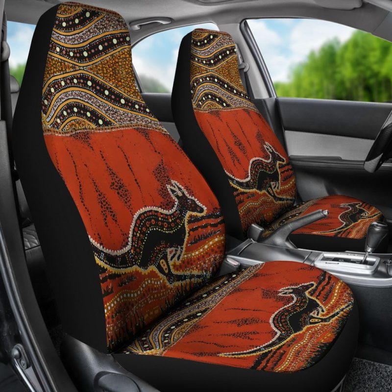 Australia Aboriginal Kangaroo Uluru Car Seat Cover A9