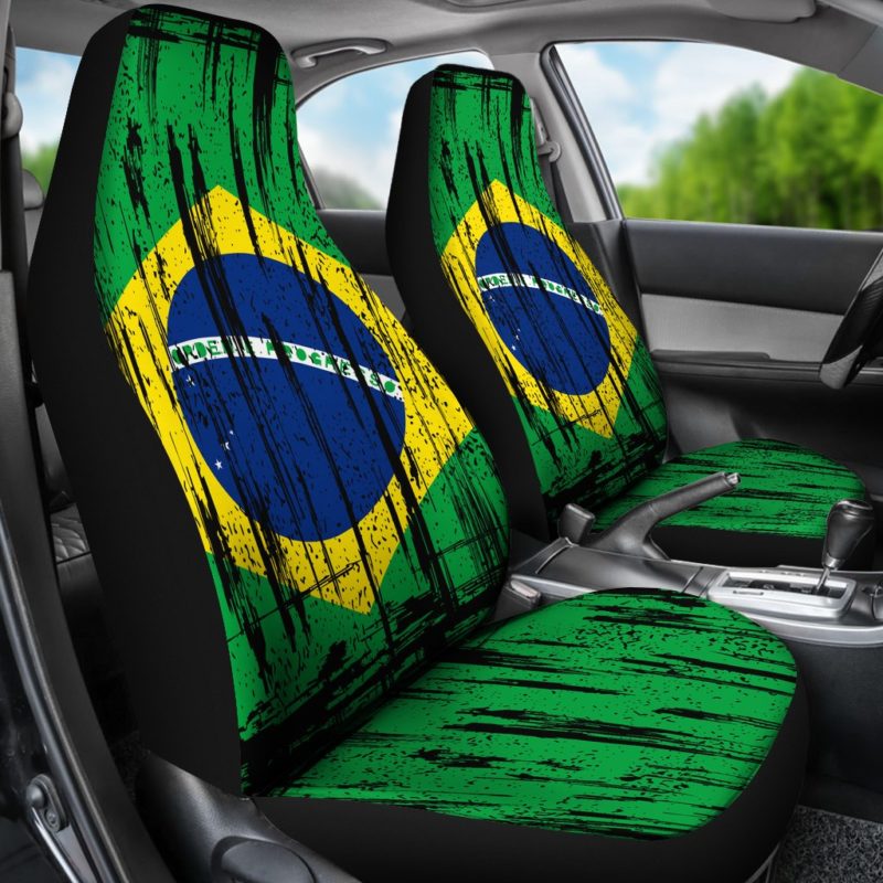 BRAZIL GRUNGE FLAG CAR SEAT COVER A0