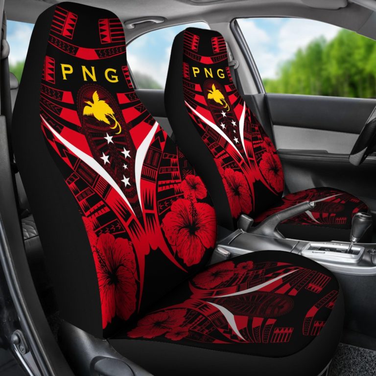 Papua New Guinea Tattoo Car Seat Covers Hibiscus K7