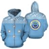 Federated States Of Micronesia All Over Zip-Up Hoodie - Polynesian Hoodie Style - Bn01