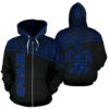 Guam All Over Zip-Up Hoodie - Micronesian Curve Blue Style - Bn09