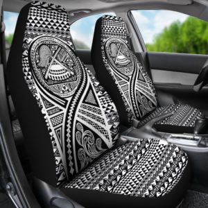American Samoa Car Seat Cover Lift Up Black - BN09