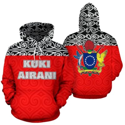 Cook Islands All Over Hoodie - Polynesian Red Version - Bn09