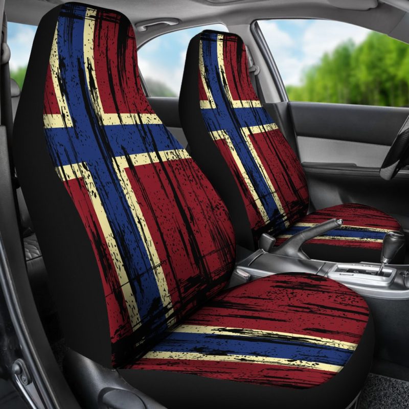 NORWAY GRUNGE FLAG CAR SEAT COVER A0