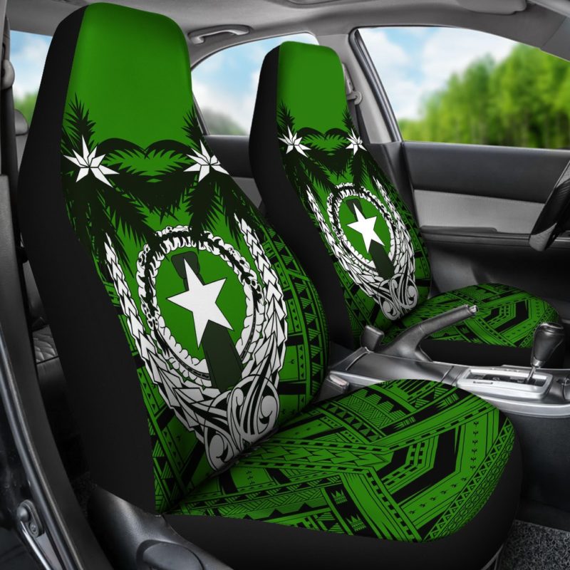 Northern Mariana Islands Coconut Car Seat Covers (Green) A02