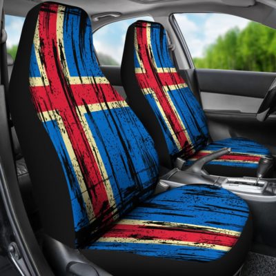ICELAND GRUNGE FLAG CAR SEAT COVER A0