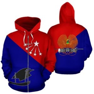 Papua New Guinea All Over Zip-Up Hoodie - Central Province - Bn04