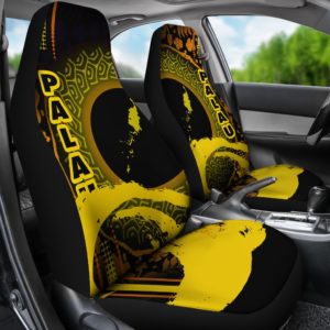 Palau Car Seat Covers - Hibiscus and Wave Yellow K7