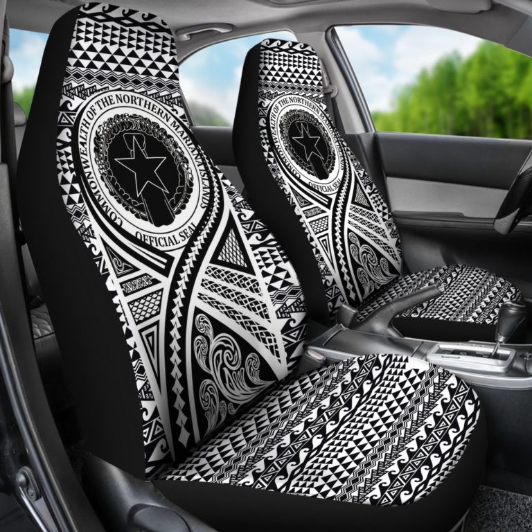Northern Mariana Islands Car Seat Cover Lift Up Black - BN09