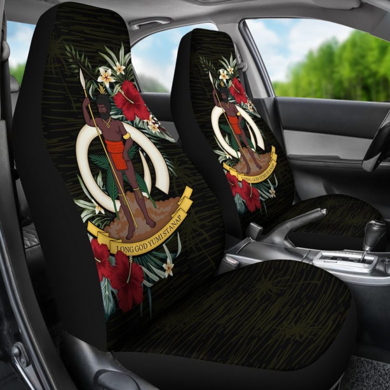 Vanuatu Hibiscus Coat of Arms Car Seat Covers A02