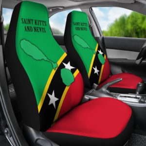 Saint Kitts And Nevis Map Car Seat Covers (Set of 2) A5