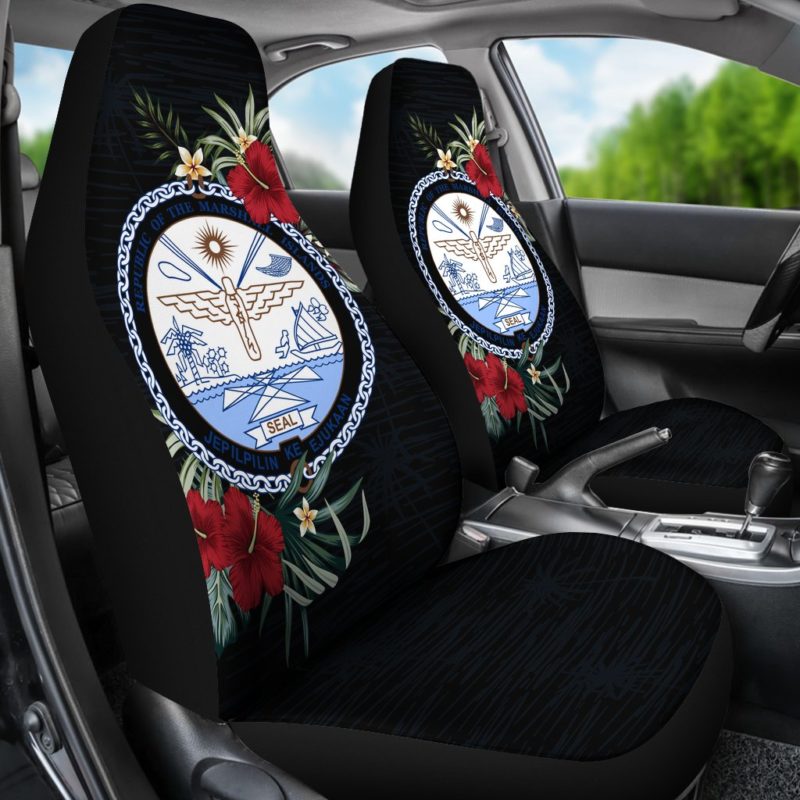 Marshall Islands Hibiscus Coat of Arms Car Seat Covers A02