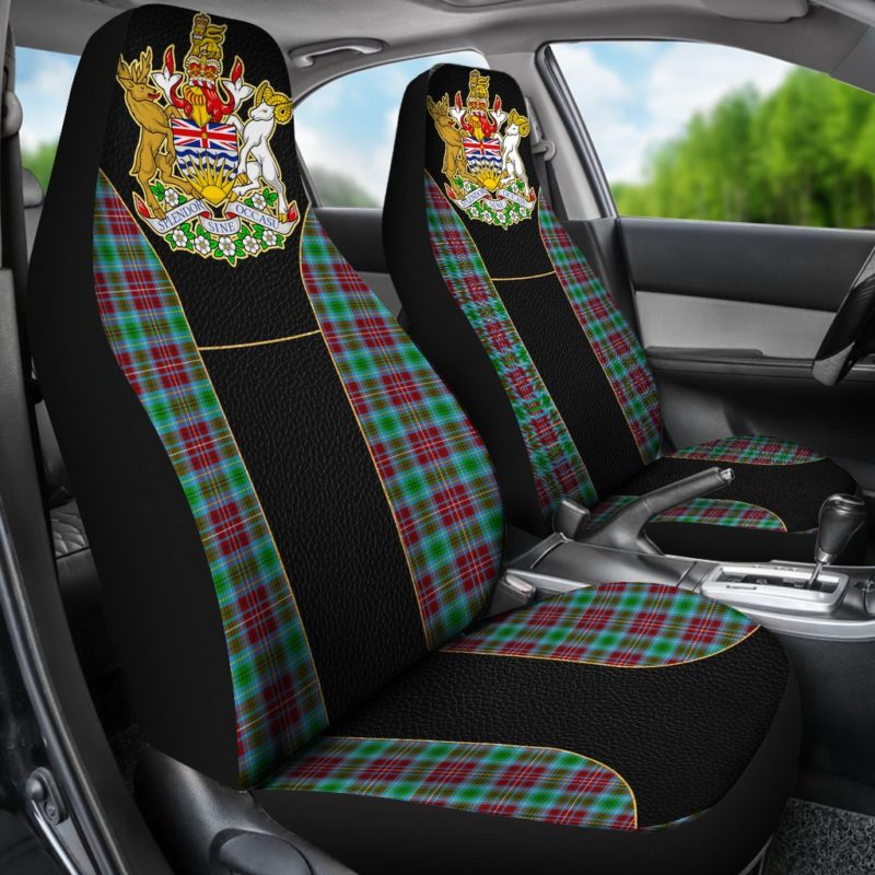 CANADA BRITISH COLUMBIA COAT OF ARMS GOLDEN CAR SEAT COVERS TH9