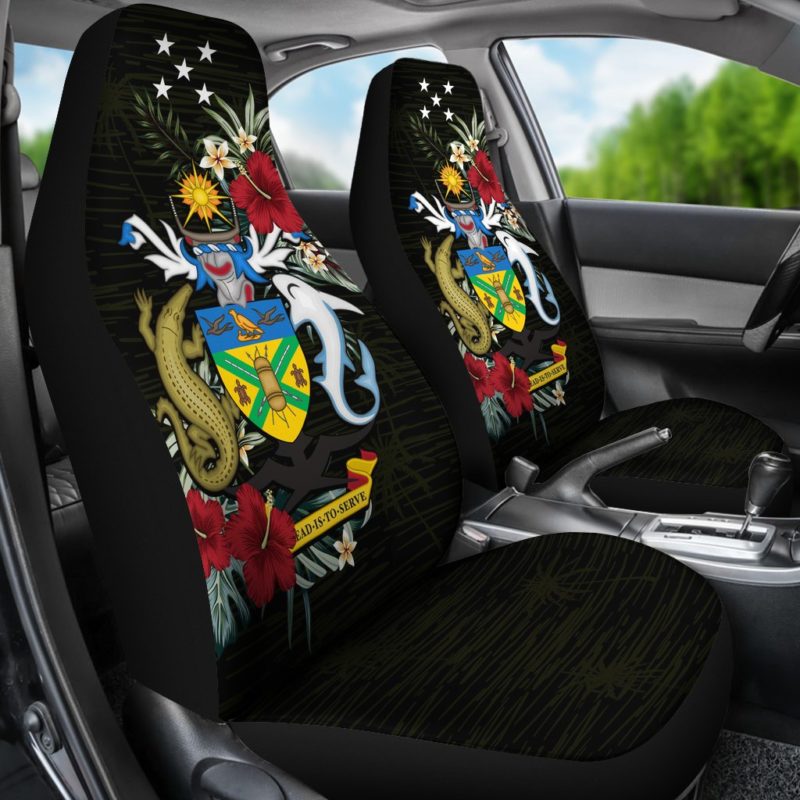 Solomon Islands Hibiscus Coat of Arms Car Seat Covers A02