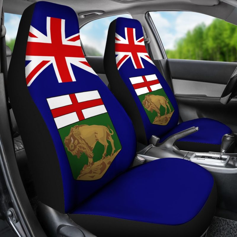 CANADA MANITOBA FLAG CAR SEAT COVERS R1