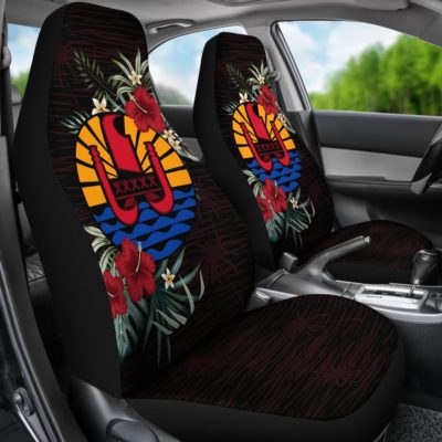 Tahiti Hibiscus Coat of Arms Car Seat Covers A02