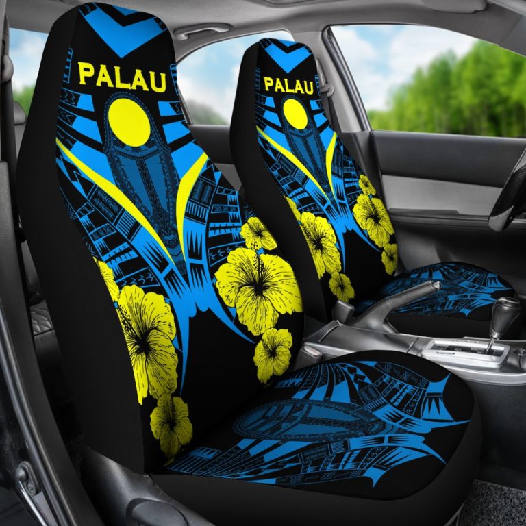 Palau Tattoo Car Seat Covers Hibiscus K7