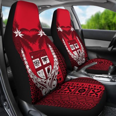 Fiji Tapa Dreamcatcher Car Seat Covers Red Version A02