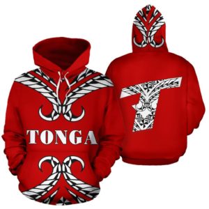 Tonga Tribal Pattern All Over Hoodie - BN12