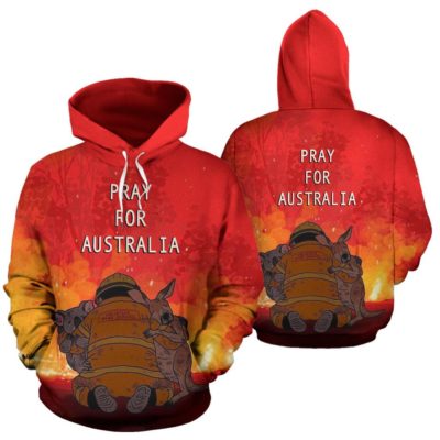 1stTheWorld Pray For Australia Hoodie Koala Kangaroo Volunteer Fire K4
