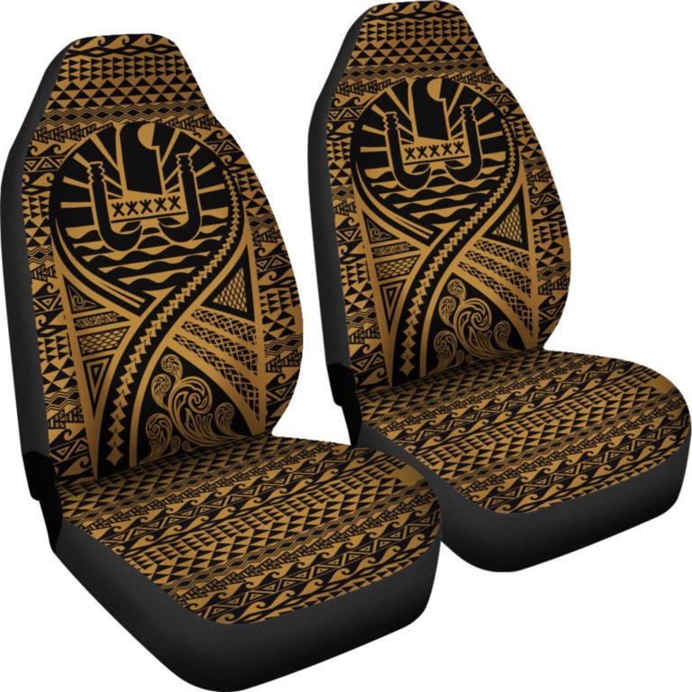 French Polynesia Car Seat Cover Lift Up Gold - BN09