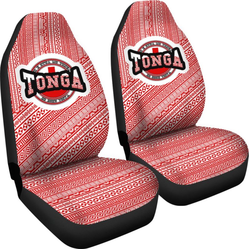 Tonga Car Seat Cover - Tonga Flag And Tapa Pattern A2