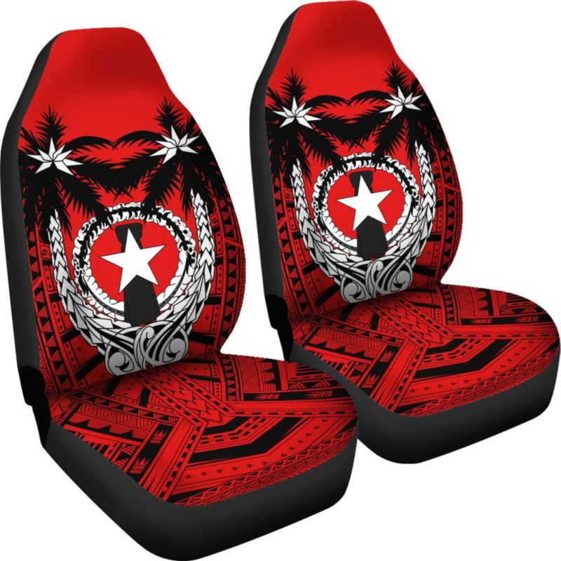 Northern Mariana Islands Coconut Car Seat Covers (Red) A02