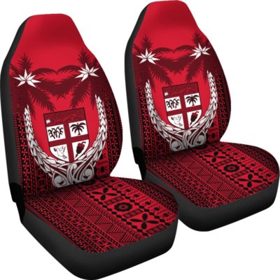 Fiji Tapa Dreamcatcher Car Seat Covers Red Version A02