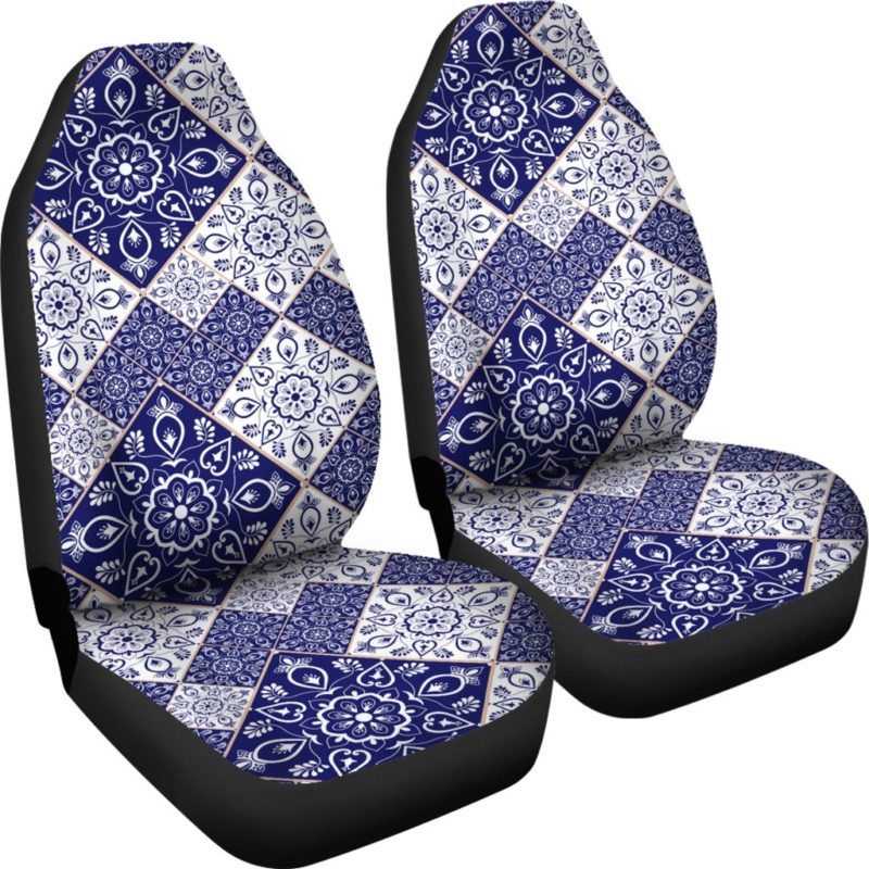 Portugal Car Seat Cover - Azulejos Pattern 04 Z3