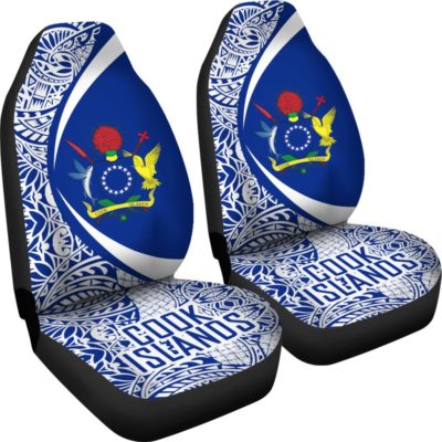 Cook Islands Polynesian Car Seat Cover - Circle Style 07 - J4