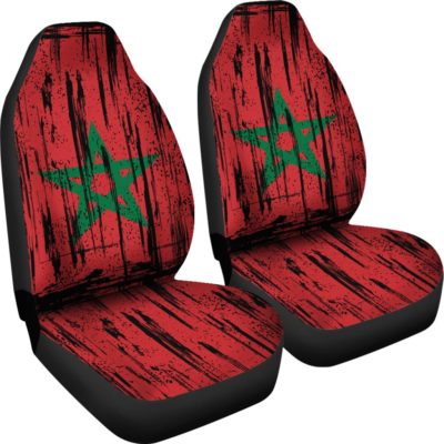 MOROCCO GRUNGE FLAG CAR SEAT COVER A0