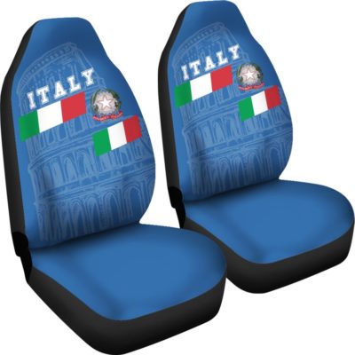 Italy Car Seat Covers - Aslant Blue Version - BN04