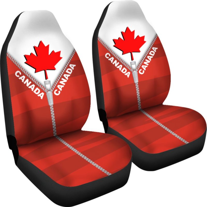 Canada In Me Red Car Seat Covers Zipper Style K52