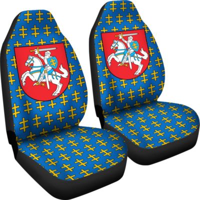 Lithuania Car Seat Covers - Cross Double Pattern th9