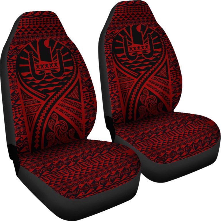 French Polynesia Car Seat Cover Lift Up Red - BN09