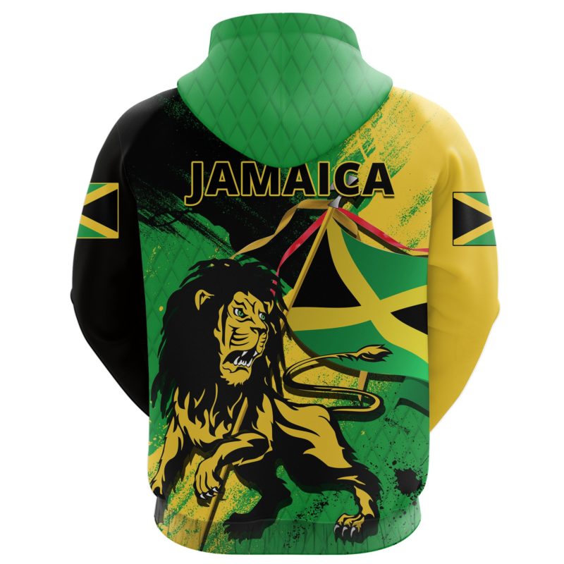 Jamaica Lion of Judah Zip Hoodie Reggae K4