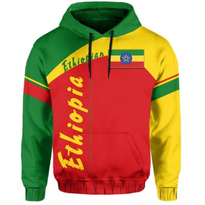 Ethiopia Flag Hoodie - Vera Style J9