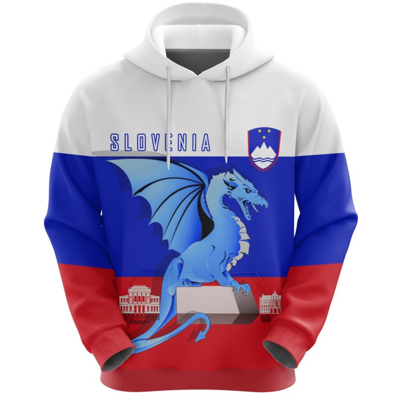 Slovenian Hoodie Dragon Flag A10