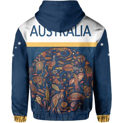1stTheWorld Australia Aborigines Animals Pullover Hoodie A02