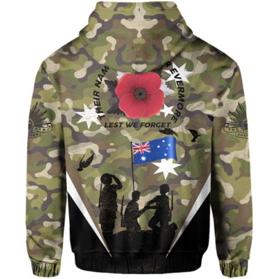 1stTheWorld Australia Hoodie Anzac Day Lest We Forget - Army Style - J5
