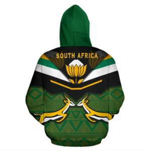 South Africa Style Zip Hoodie Springboks K7