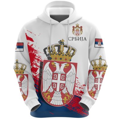 Serbia Special Hoodie - White Version A7