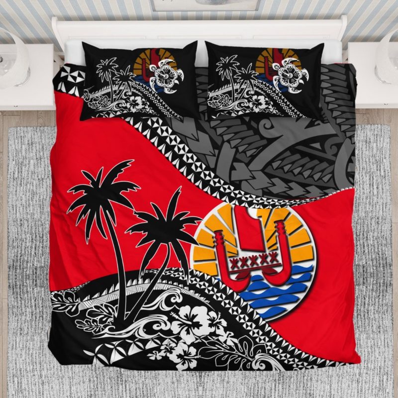 French Polynesia Bedding Set Fall In The Wave K7