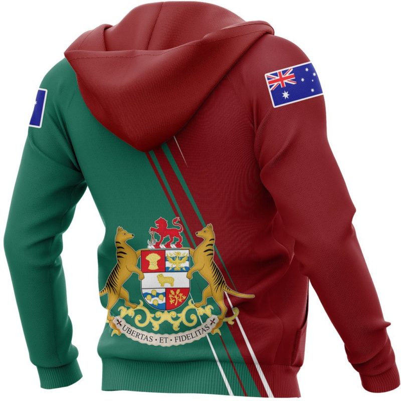 1stTheWorld Australia Hoodie - Tasmania Flag - Bn14