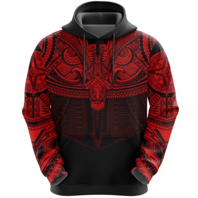 Best Polynesian Tattoo Hoodie Red A7