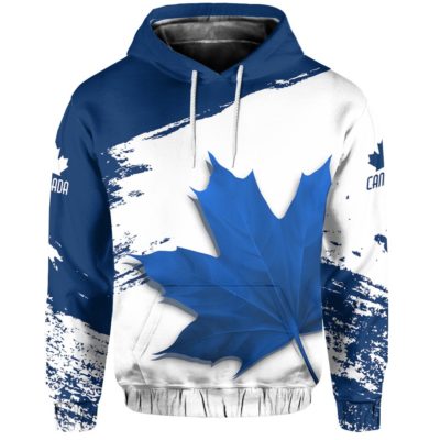 Canada Maple Leaf - Athletic Spirit Blue Edition Pullover Hoodie A0