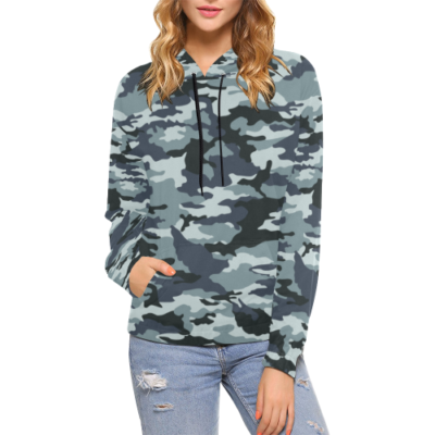 Camo Hoodie - Black And White Version - Bn04