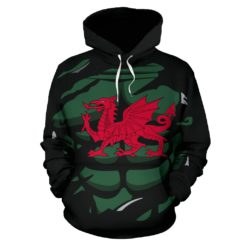 Welsh Dragon In Me All Over Hoodie JT6